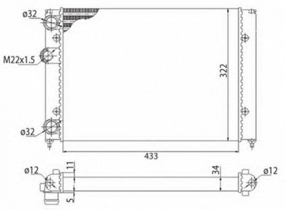MAGNETI MARELLI 350213214003 -  Радиатор, охлаждение двигателя